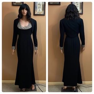 Rose Taft Black Dress/Jacket (2 pc)